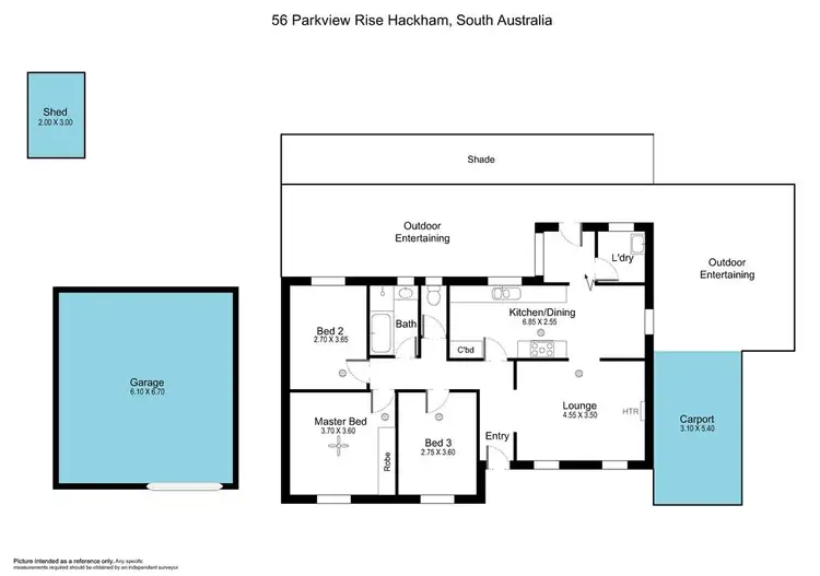 Floorplan of Homely house listing, 56 Parkview Rise, Hackham SA 5163