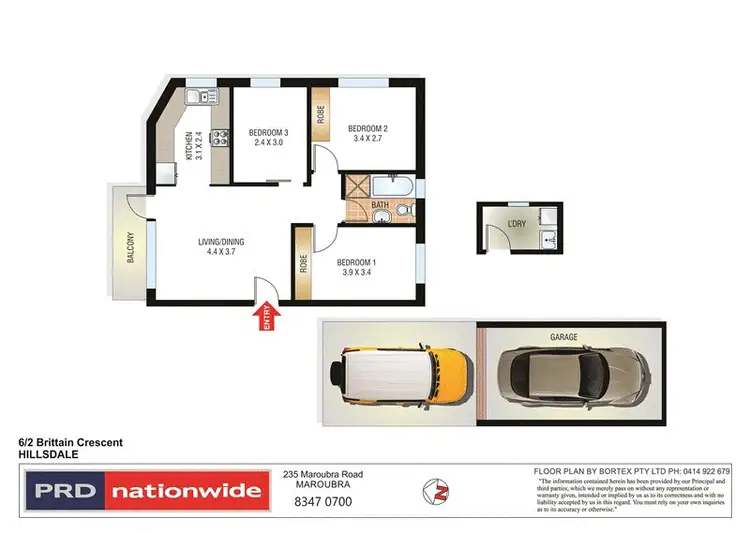 Floorplan of Homely unit listing, 6/2 Brittain Crescent, Hillsdale NSW 2036