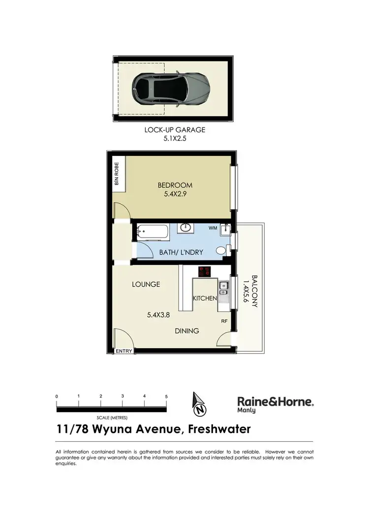 Floorplan of Homely apartment listing, 11/78 Wyuna Avenue, Freshwater NSW 2096