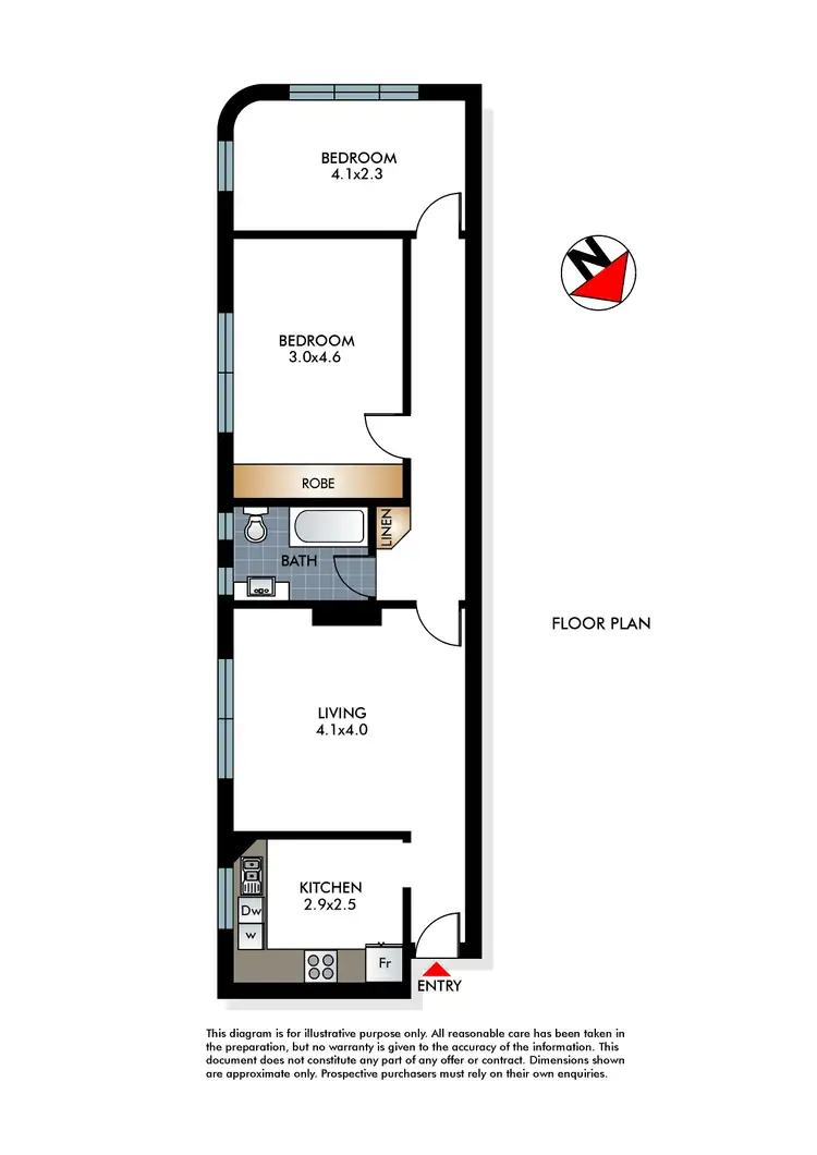 Floorplan of Homely apartment listing, 1/120 Curlewis Street, Bondi Beach NSW 2026