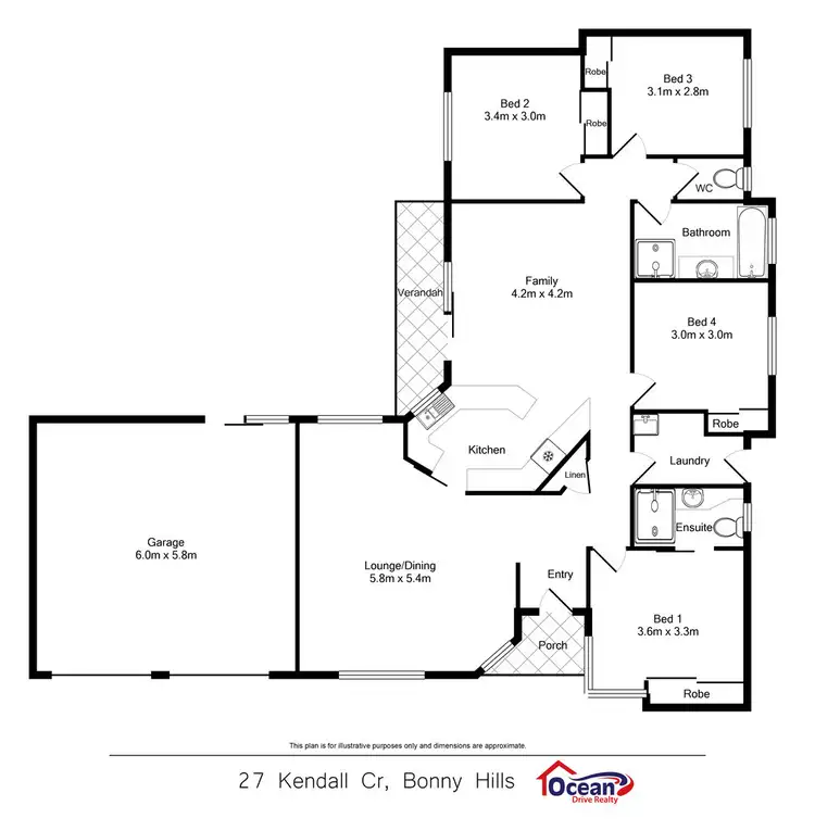 Floorplan of Homely house listing, 27 Kendall Crescent, Bonny Hills NSW 2445