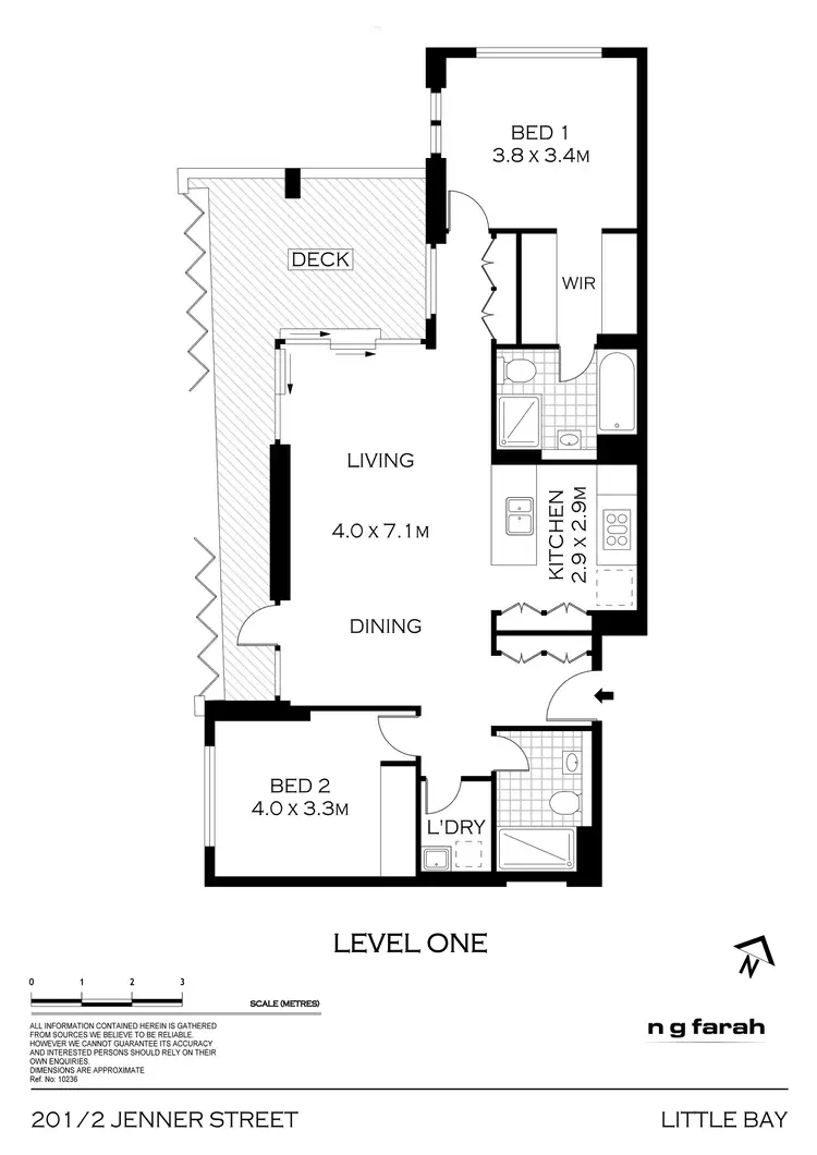 Floorplan of Homely apartment listing, 201/2 Jenner Street, Little Bay NSW 2036