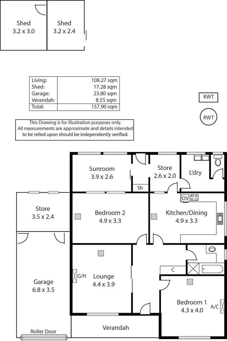 Floorplan of Homely house listing, 49 Somerset Avenue, Clearview SA 5085