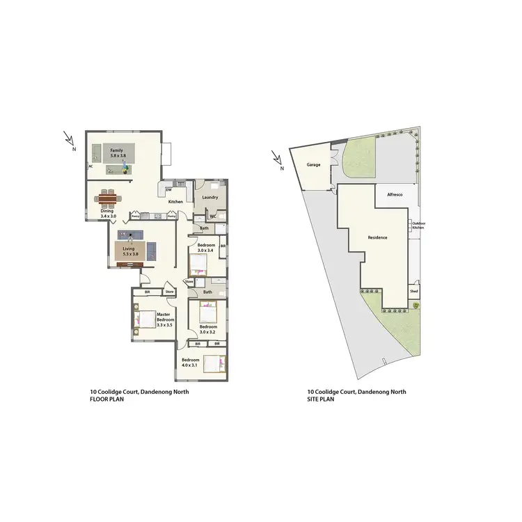 Floorplan of Homely house listing, 10 Coolidge Court, Dandenong North VIC 3175