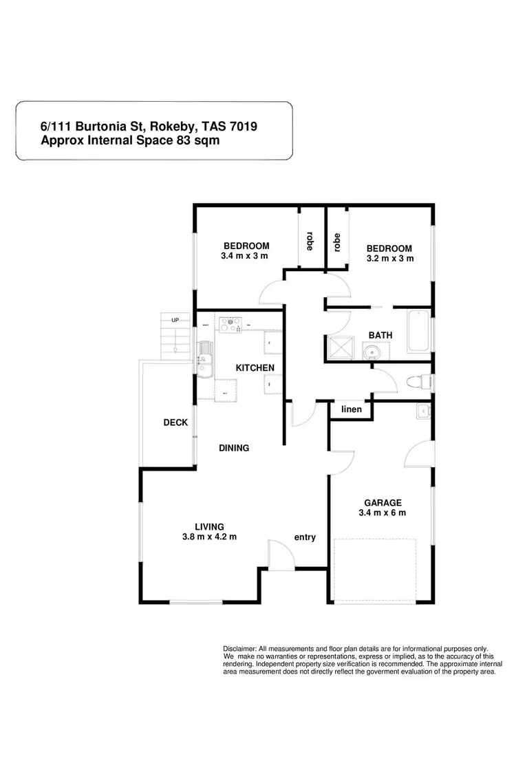Floorplan of Homely unit listing, 6/111 Burtonia Street, Rokeby TAS 7019