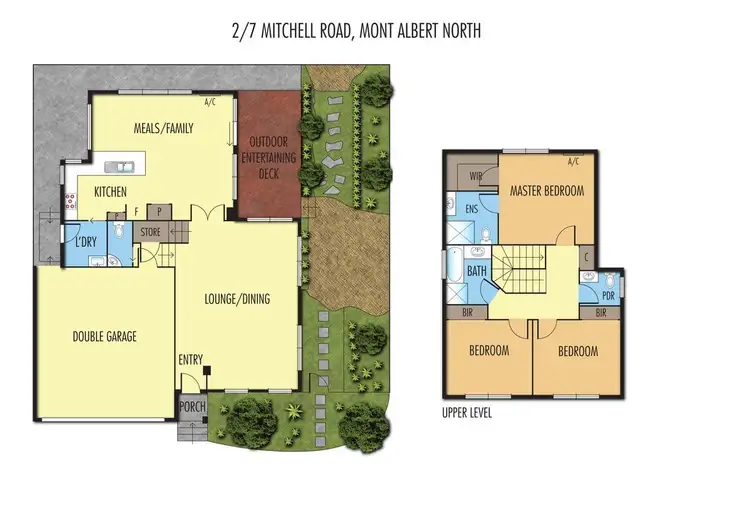 Floorplan of Homely townhouse listing, 2/7 Mitchell Road, Mont Albert North VIC 3129