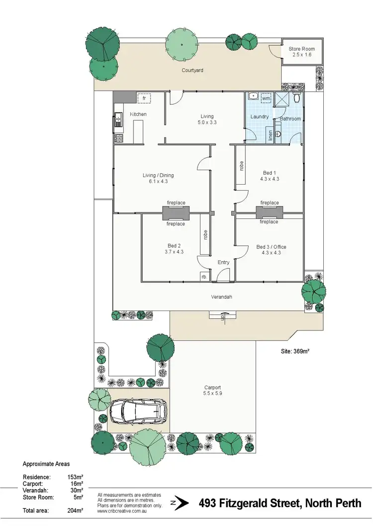 Floorplan of Homely house listing, 493 Fitzgerald Street, North Perth WA 6006