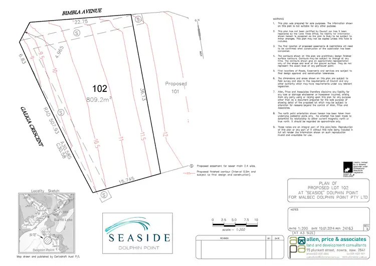 Floorplan of Homely land listing, Lot 102 Bimbla Avenue (Seaside Estate), Dolphin Point NSW 2539