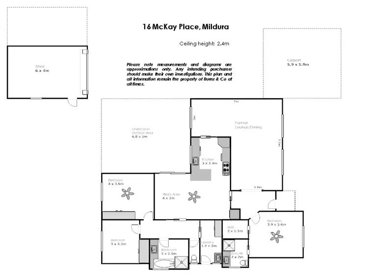 Floorplan of Homely house listing, 16 McKay Place, Mildura VIC 3500