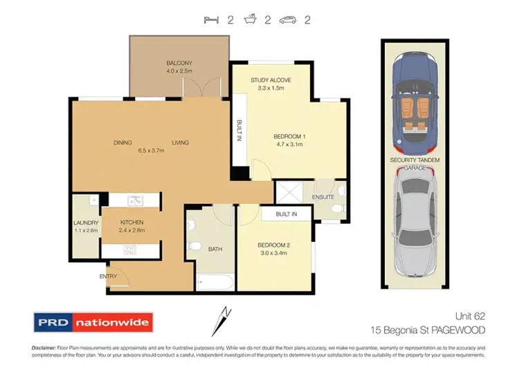 Floorplan of Homely unit listing, 62/15 Begonia Street, Pagewood NSW 2035