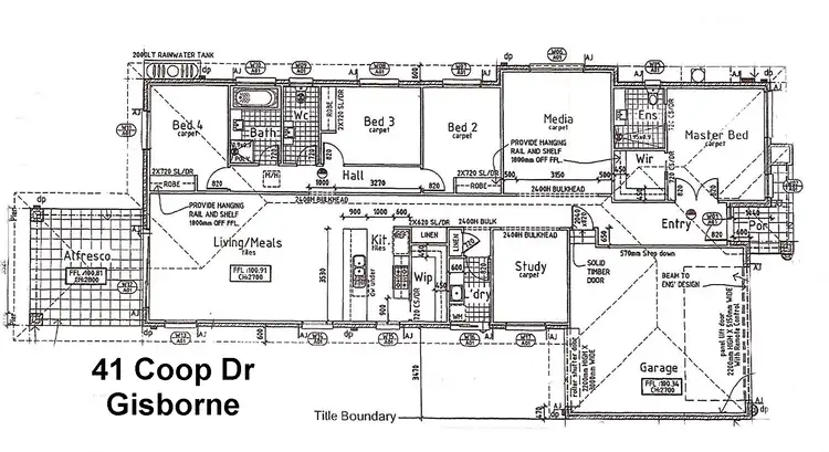 Floorplan of Homely house listing, 41 Coop Drive, Gisborne VIC 3437