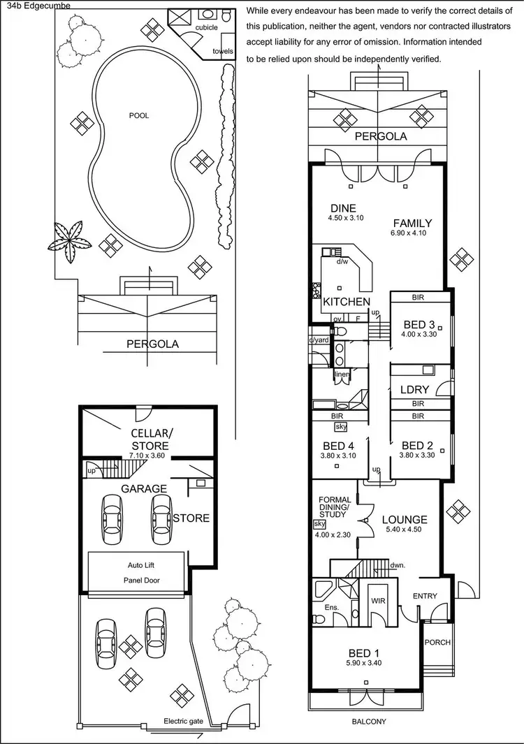 Floorplan of Homely house listing, 34b Edgcumbe Terrace, Rosslyn Park SA 5072