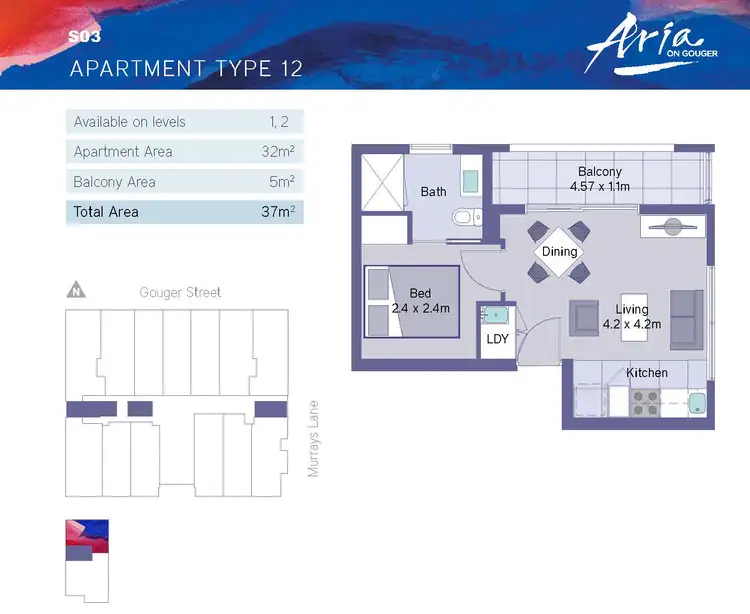Floorplan of Homely apartment listing, 14/271-281 Gouger Street, Adelaide SA 5000