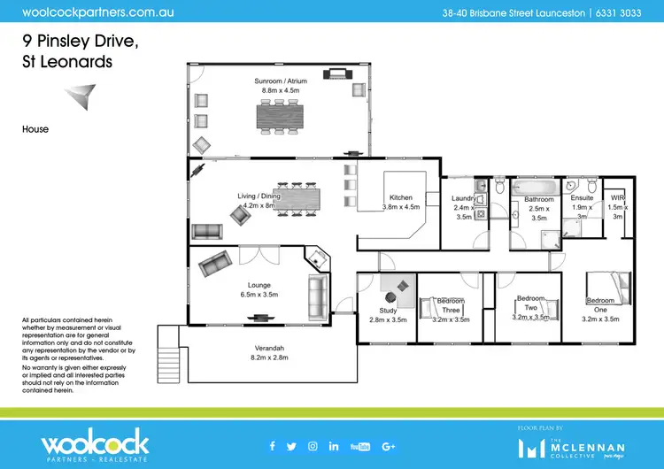 Floorplan of Homely house listing, 9 Pinsley Drive, St Leonards TAS 7250