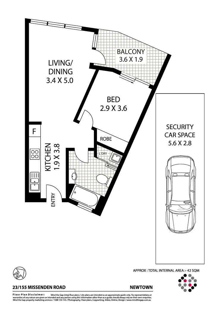 Floorplan of Homely apartment listing, 23/155 Missenden Road, Newtown NSW 2042