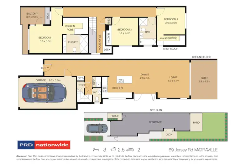 Floorplan of Homely semi-detached listing, 69 Jersey Road, Matraville NSW 2036