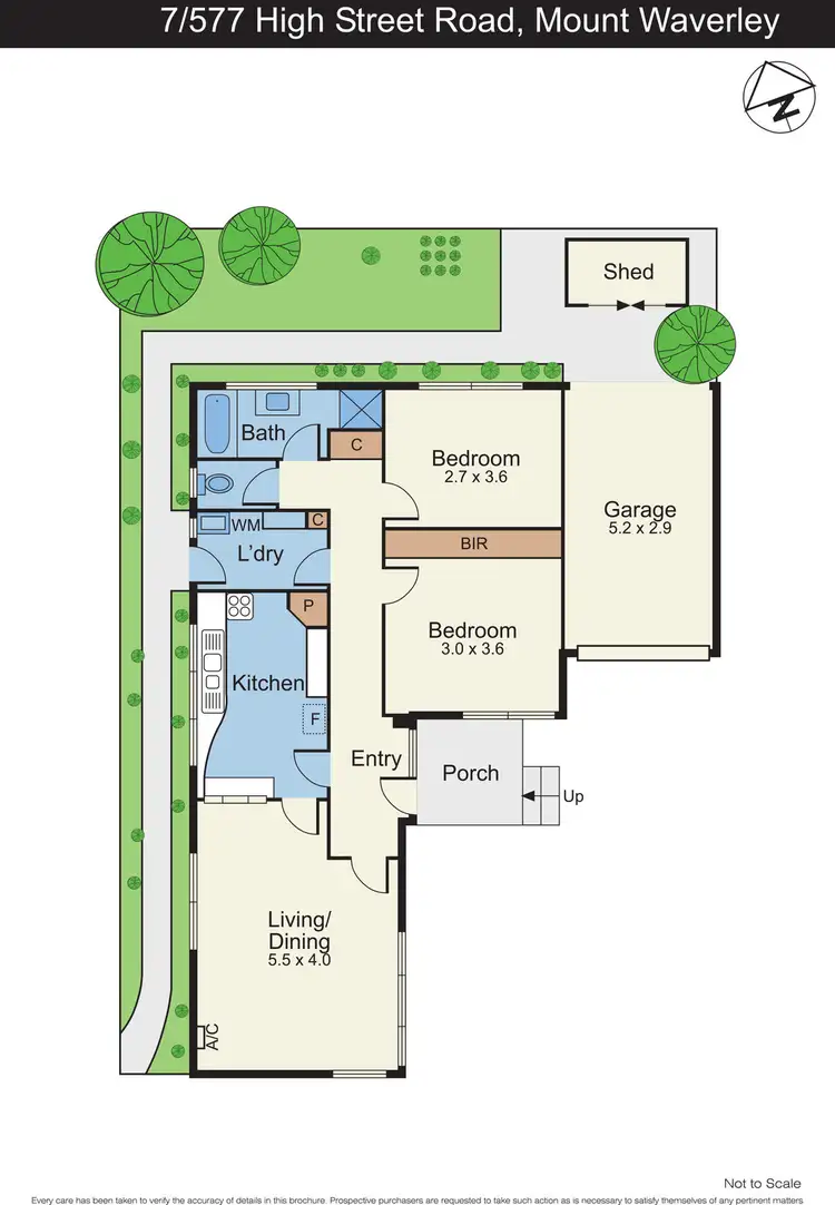 Floorplan of Homely unit listing, 7/577 High Street Road, Mount Waverley VIC 3149