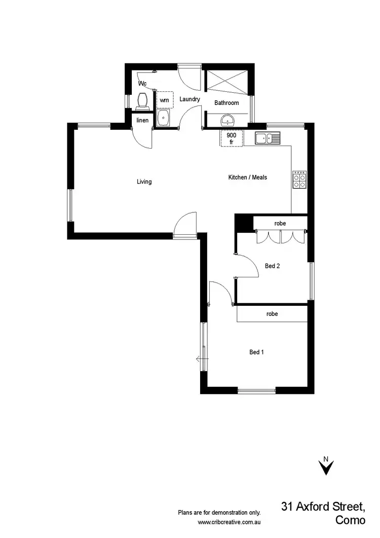 Floorplan of Homely villa listing, 31 Axford Street, Como WA 6152