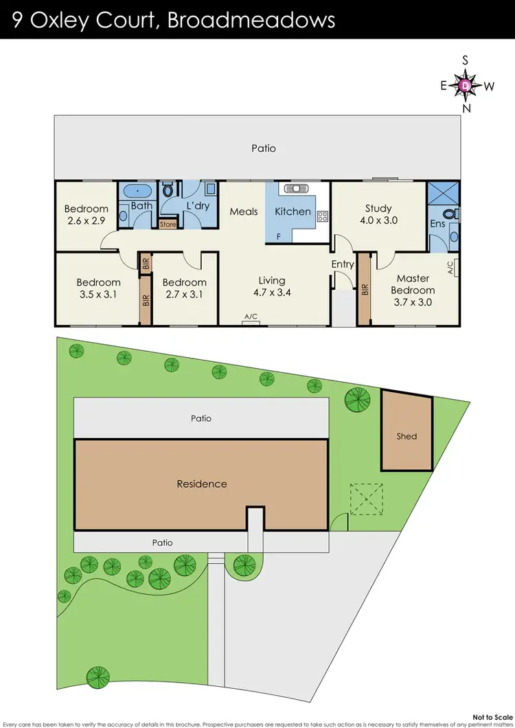 Floorplan of Homely house listing, 9 Oxley Court, Broadmeadows VIC 3047