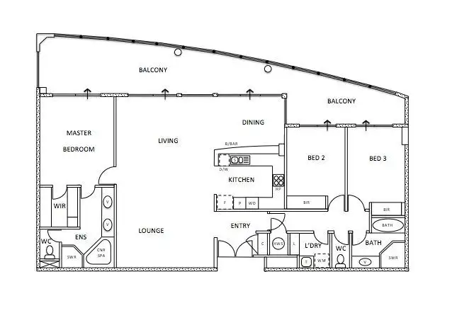 Floorplan of Homely apartment listing, 8/63 Mill Point Rd, South Perth WA 6151