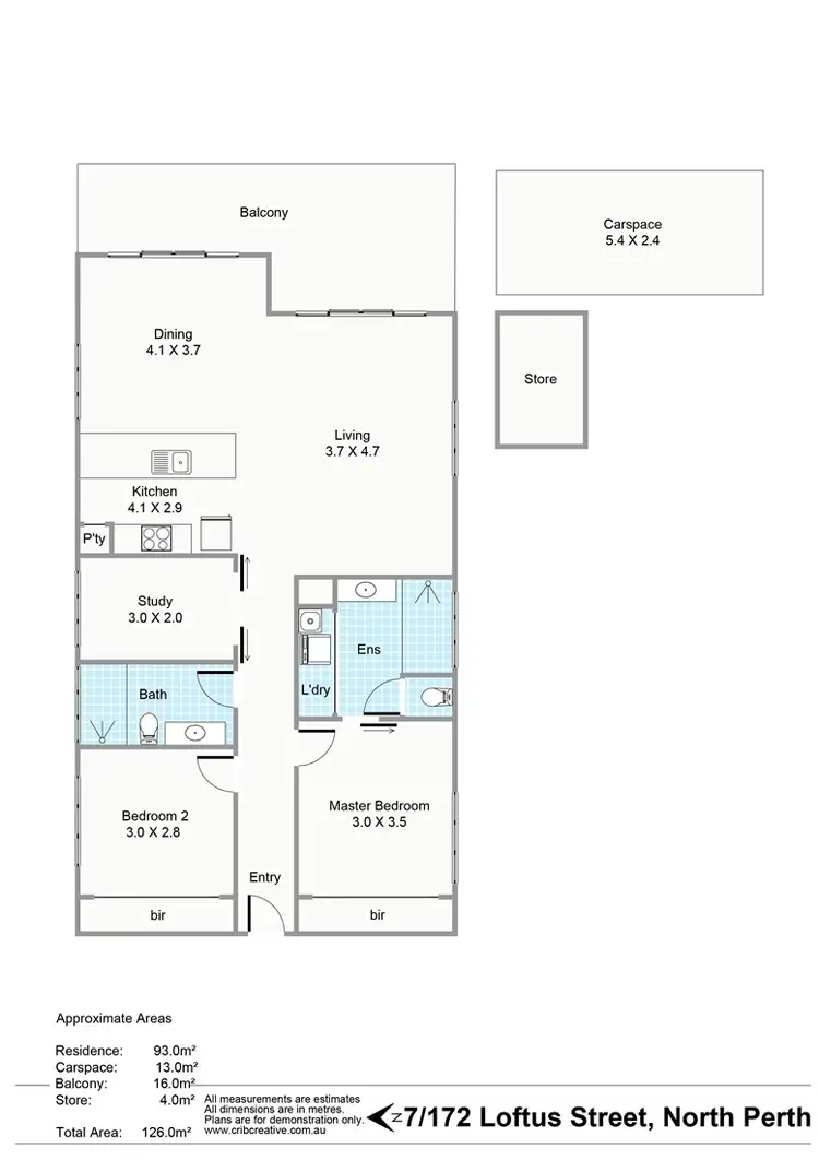 Floorplan of Homely apartment listing, 7/172 Loftus Street, North Perth WA 6006