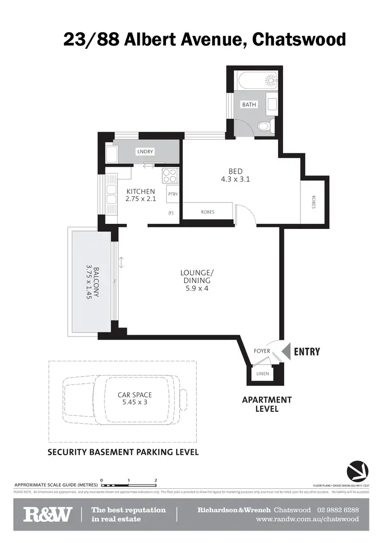 Floorplan of Homely apartment listing, 23/88 Albert Avenue, Chatswood NSW 2067