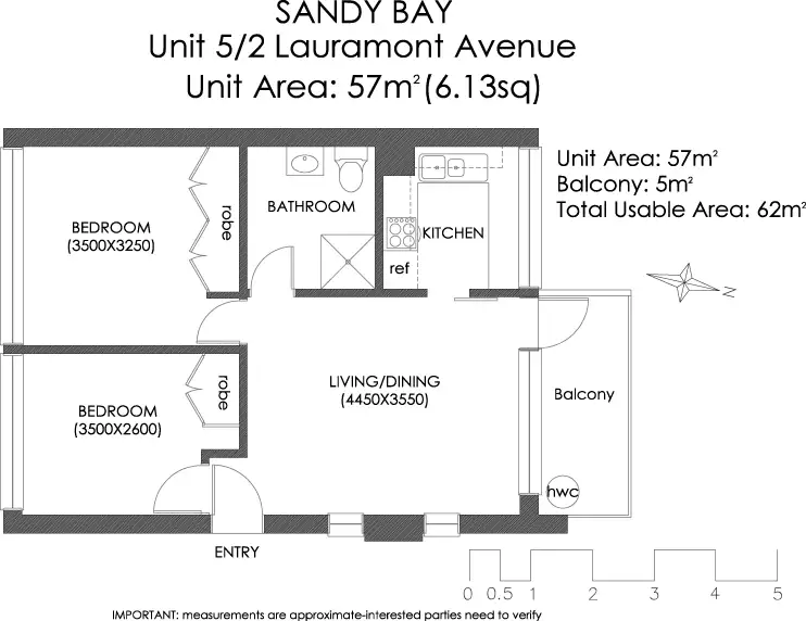 Floorplan of Homely unit listing, 3/2 Lauramont Avenue, Sandy Bay TAS 7005