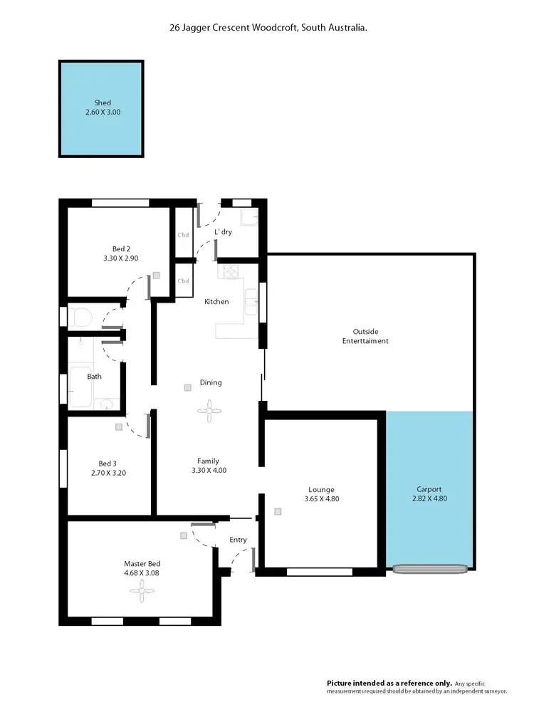 Floorplan of Homely house listing, 26 Jagger Crescent, Woodcroft SA 5162