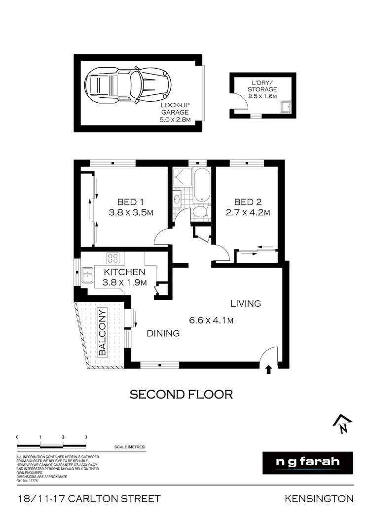 Floorplan of Homely unit listing, 18/11-17 Carlton Street, Kensington NSW 2033