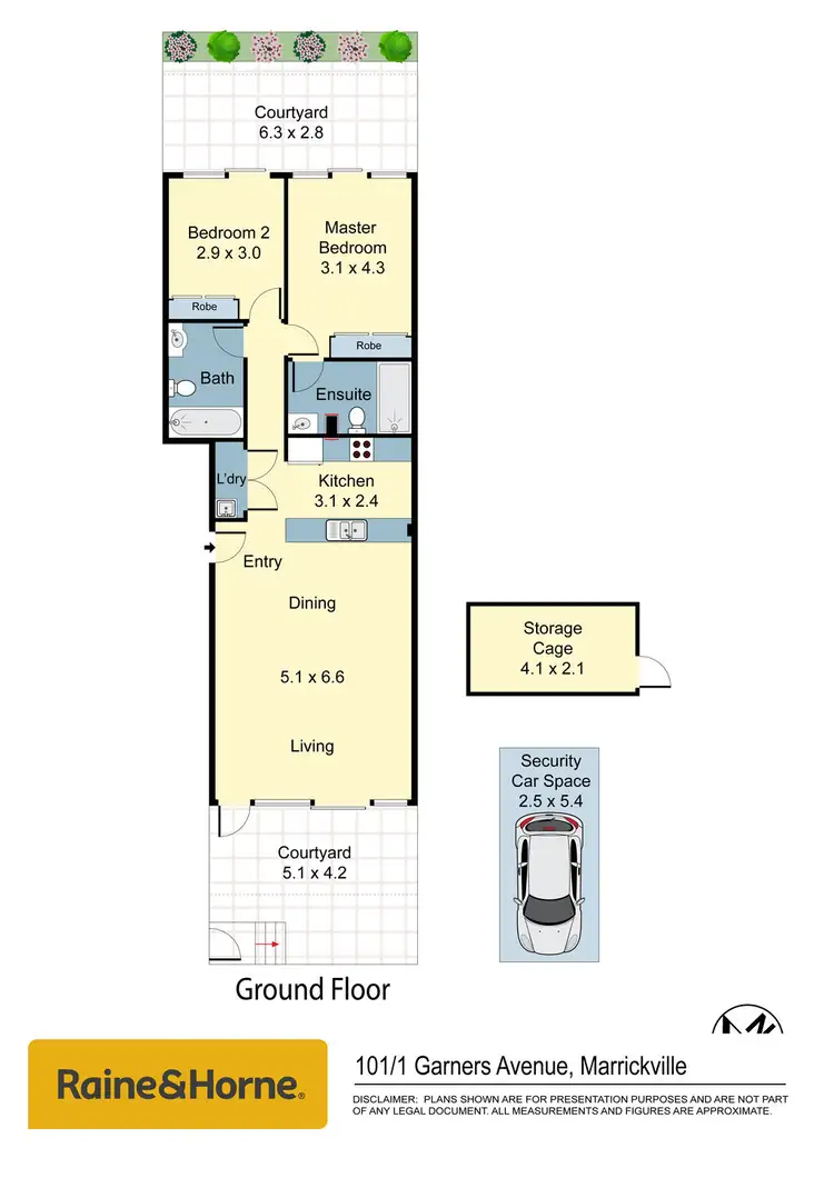 Floorplan of Homely apartment listing, 101/1-13 Garners Avenue, Marrickville NSW 2204