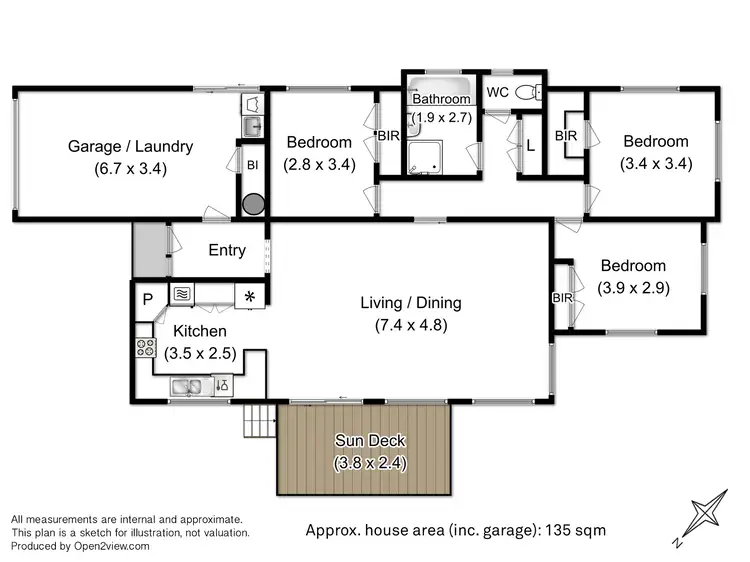 Floorplan of Homely villa listing, 1/35 Fairview Drive, Kingston TAS 7050