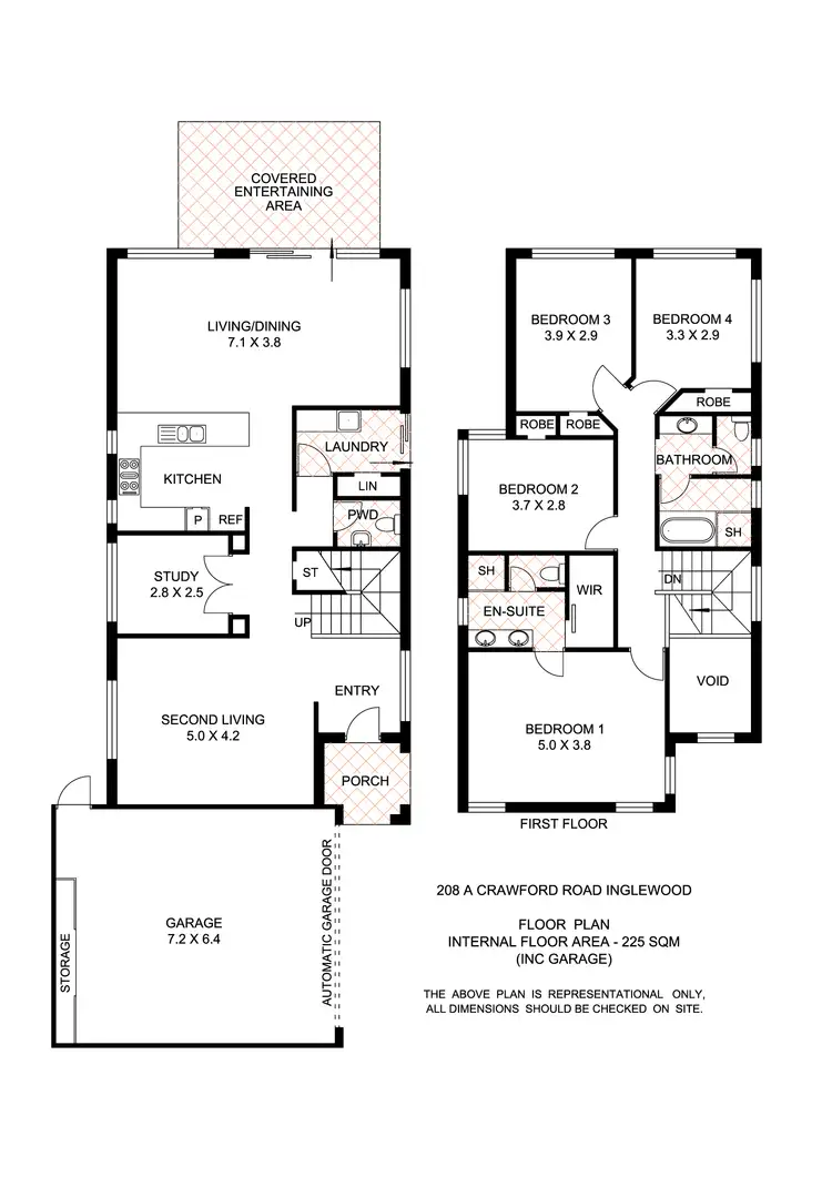 Floorplan of Homely house listing, 208A Crawford Road, Inglewood WA 6052