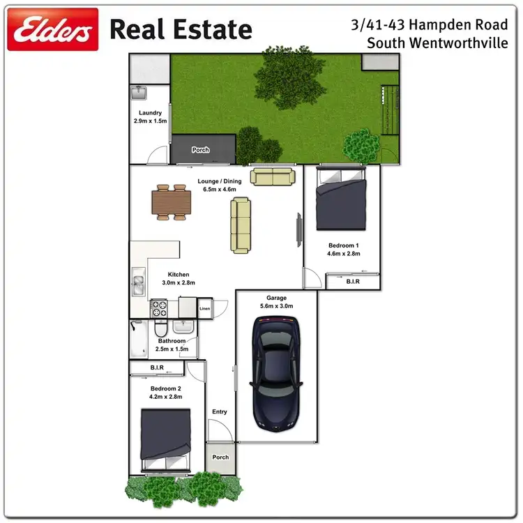 Floorplan of Homely villa listing, 3/41-43 Hampden Road, South Wentworthville NSW 2145
