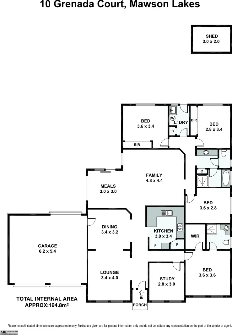 Floorplan of Homely house listing, 10 Grenada Court, Mawson Lakes SA 5095