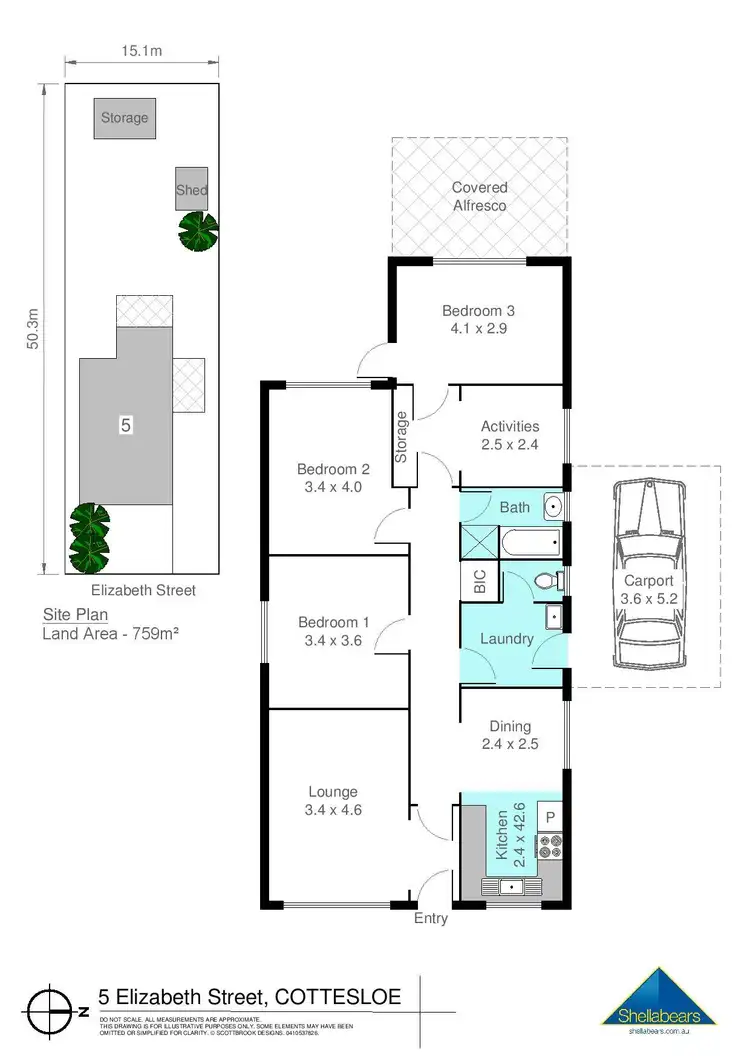 Floorplan of Homely house listing, 5 Elizabeth Street, Cottesloe WA 6011