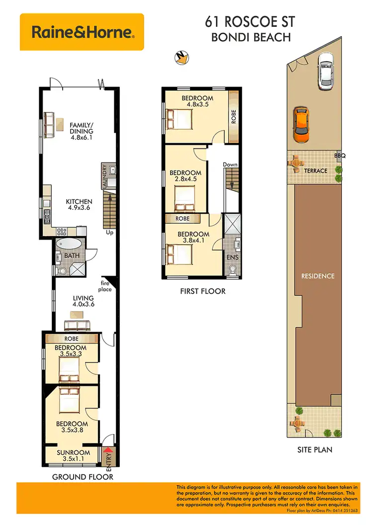 Floorplan of Homely house listing, 61 Roscoe Street, Bondi Beach NSW 2026