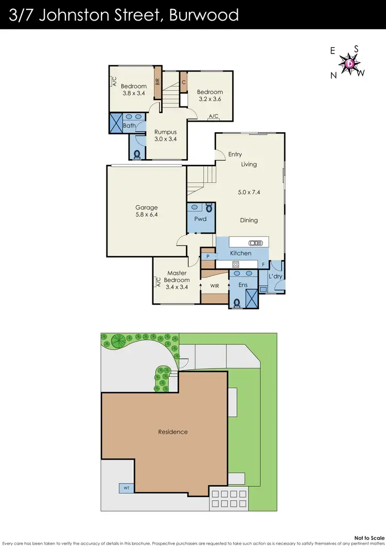 Floorplan of Homely townhouse listing, 3/7 Johnston Street, Burwood VIC 3125