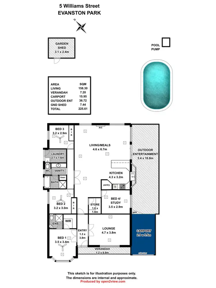 Floorplan of Homely house listing, 5 Williams Street, Evanston Park SA 5116