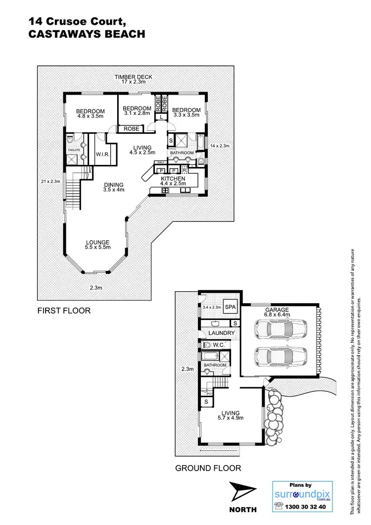 Floorplan of Homely house listing, 14 Crusoe Court, Castaways Beach QLD 4567