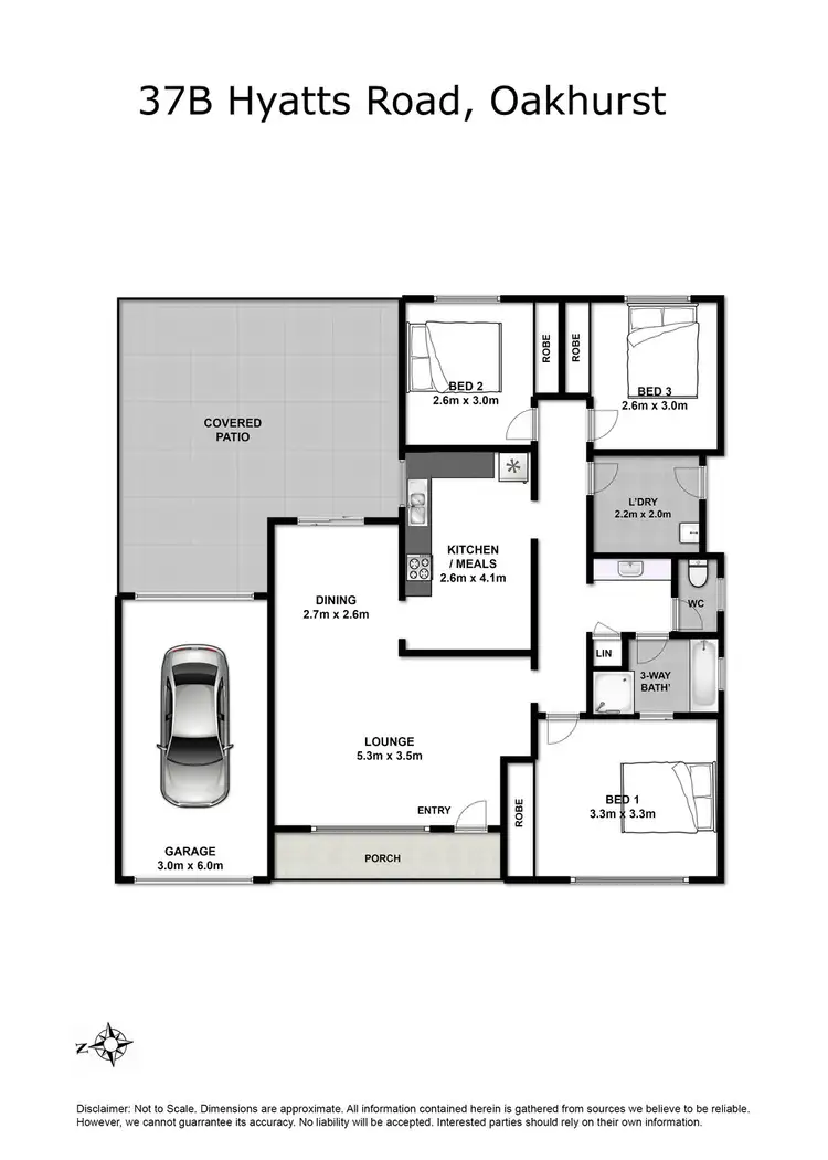 Floorplan of Homely semi-detached listing, 37B Hyatts Road, Oakhurst NSW 2761