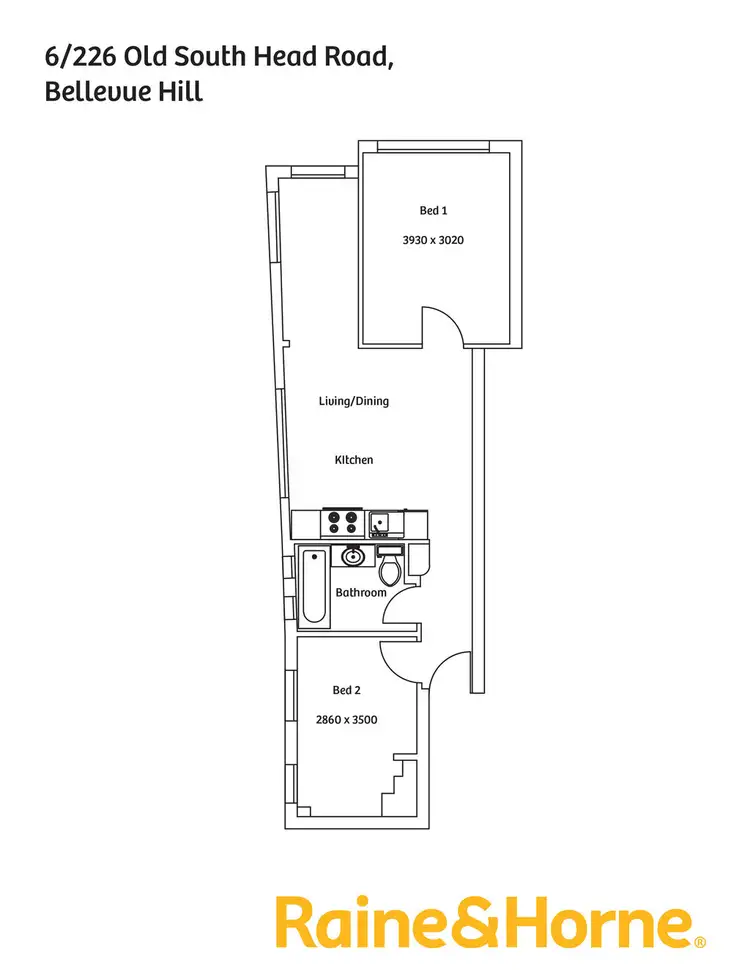 Floorplan of Homely apartment listing, 6/226 Old South Head Road, Bellevue Hill NSW 2023