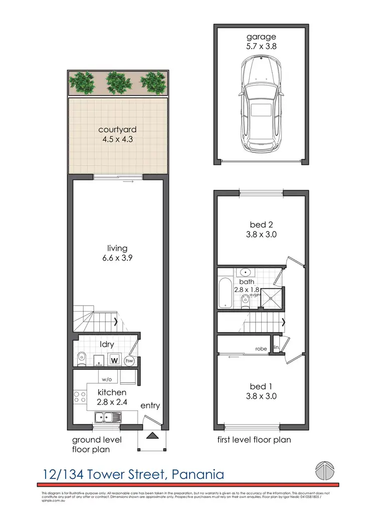 Floorplan of Homely townhouse listing, 12/134 Tower Street, Panania NSW 2213