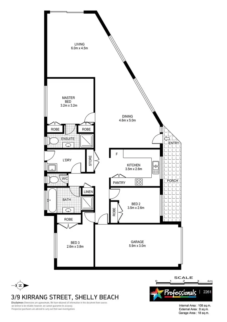 Floorplan of Homely villa listing, 3/9 Kirrang Street, Shelly Beach NSW 2261