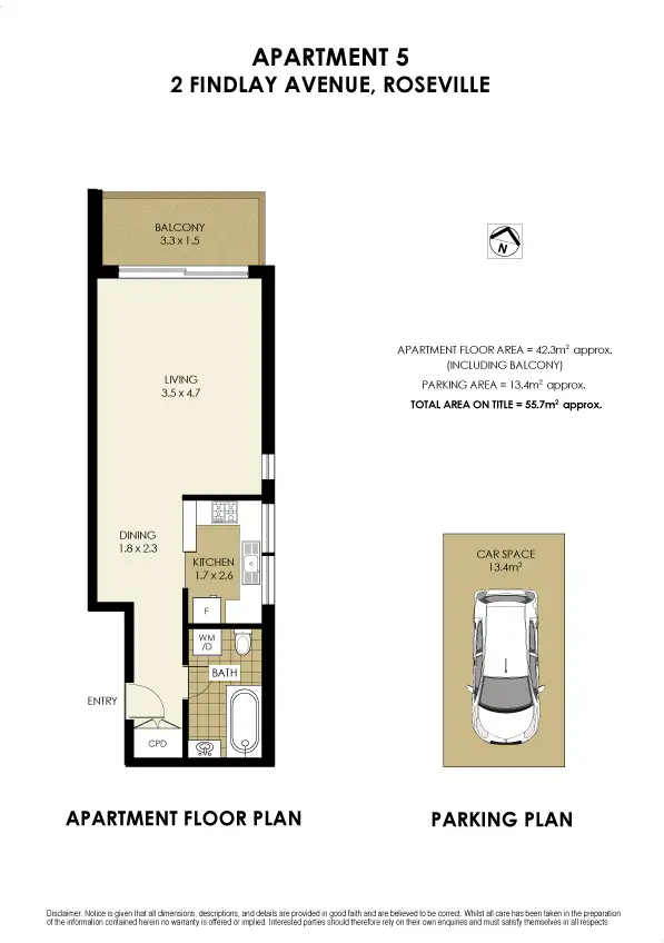 Floorplan of Homely unit listing, 5/2 Findlay Ave, Roseville NSW 2069