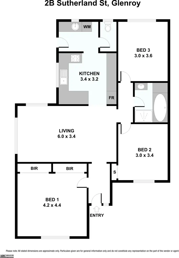 Floorplan of Homely unit listing, 2B Sutherland Street, Glenroy VIC 3046