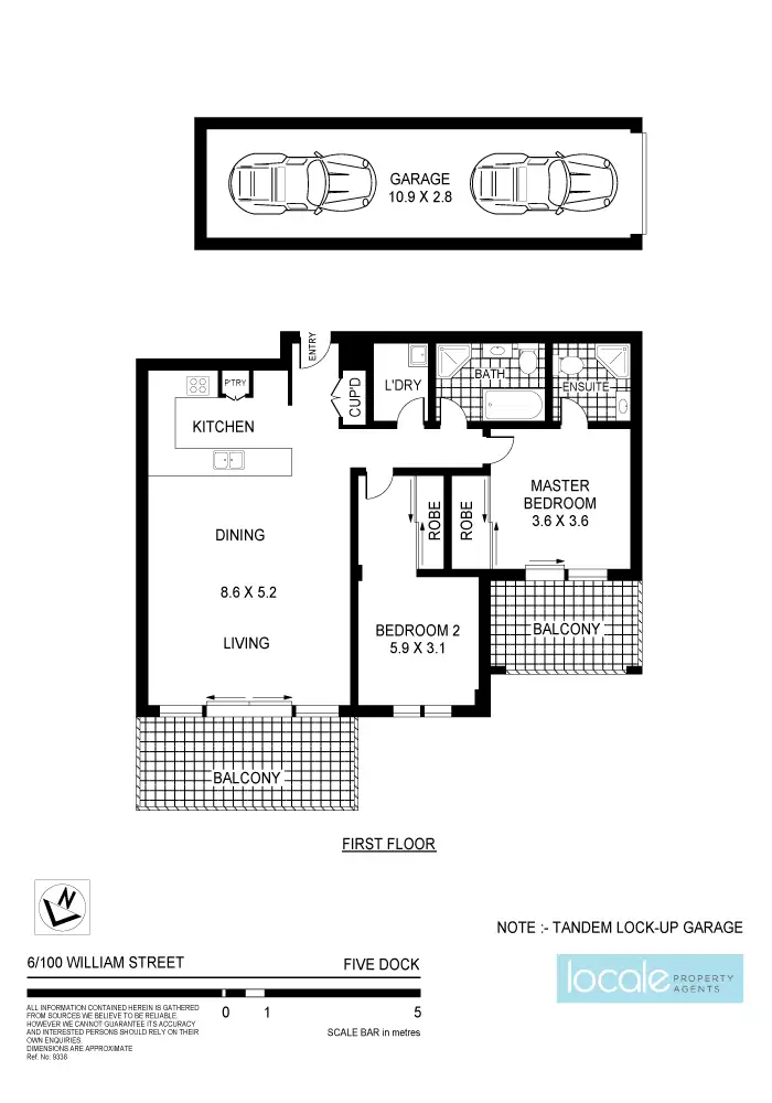 Floorplan of Homely unit listing, 6/100 William Street, Five Dock NSW 2046