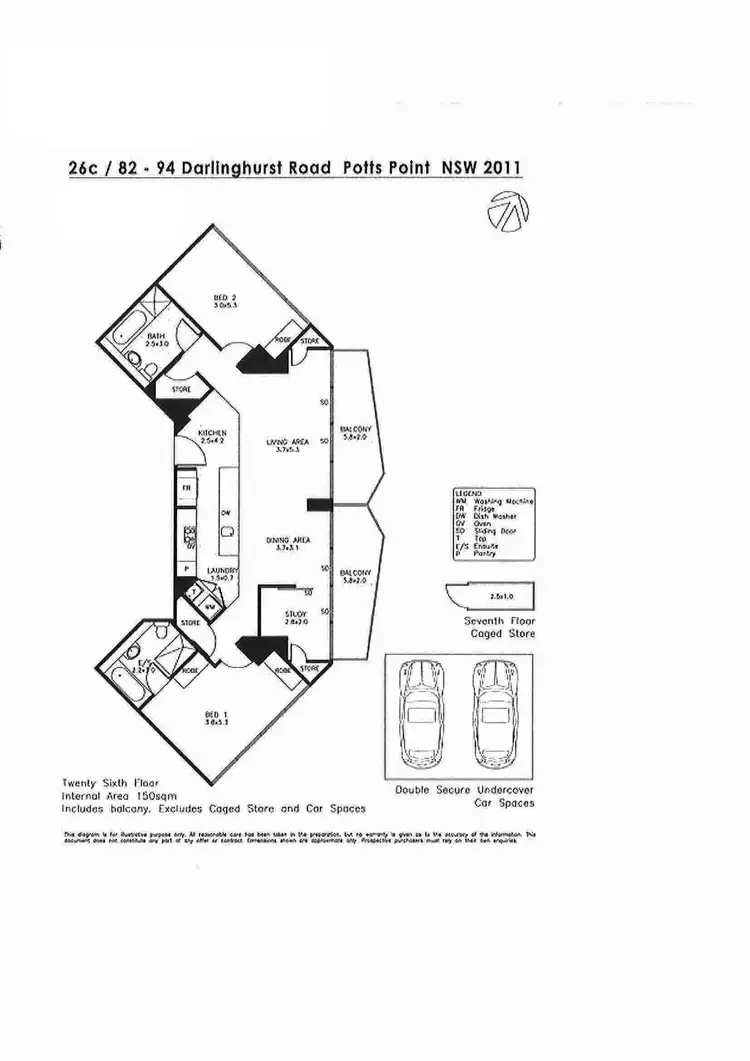 Floorplan of Homely apartment listing, 26C/82-94 Darlinghurst Rd, Potts Point NSW 2011