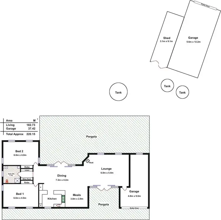Floorplan of Homely house listing, 660 Allendale Road, Gawler SA 5118