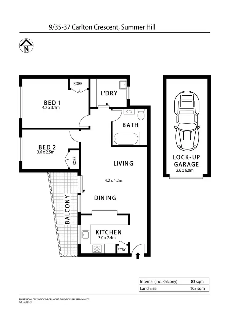 Floorplan of Homely apartment listing, 9/35-37 Carlton Crescent, Summer Hill NSW 2130