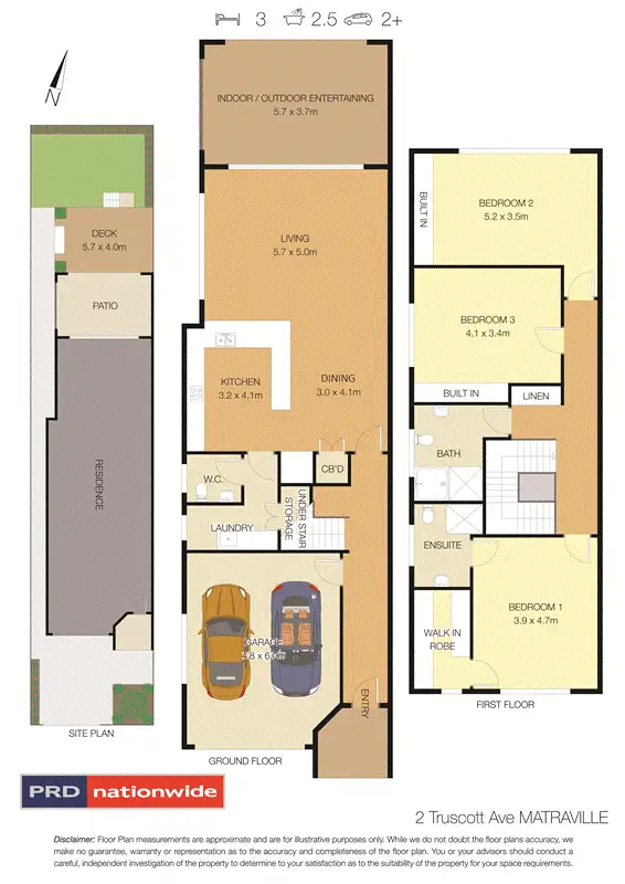 Floorplan of Homely semi-detached listing, 2 Truscott Avenue, Matraville NSW 2036